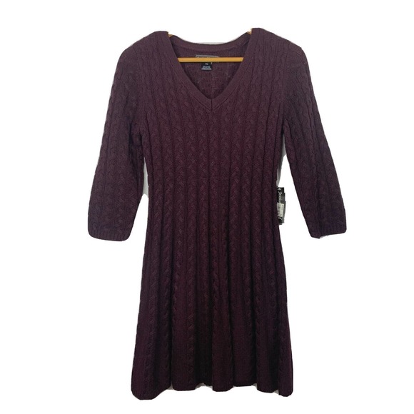 Jessica Howard Dresses & Skirts - NWT jessica howard petite cable knit dress deep plum